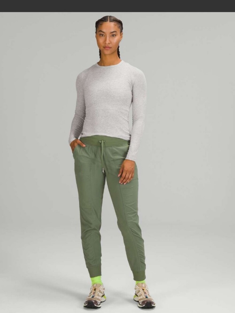 Lululemon Hold Tight Ribbed Long Sleeve Shirt - Heathered Core Light Grey - 4